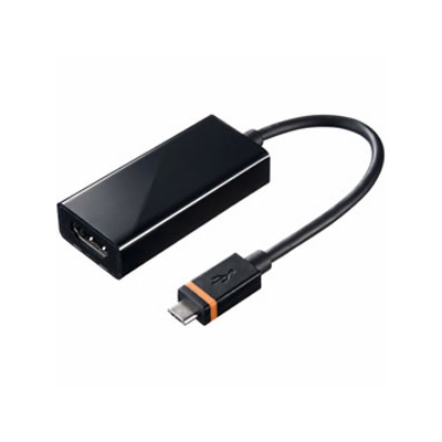 サンワサプライ HDMI変換アダプタ SlimPort-HDMI ケーブル長約10.5cm ブラック AD-HD14SP