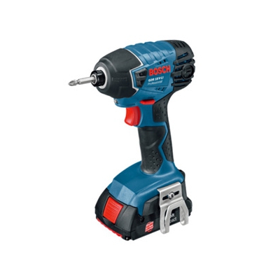 BOSCH バッテリーインパクトドライバー 軽量1.5kg DC18V 1.3/2.6Ahリチウムイオンバッテリー ECP機能搭載 LEDライト、キャリングケース、充電器付 GDR18V-LIS