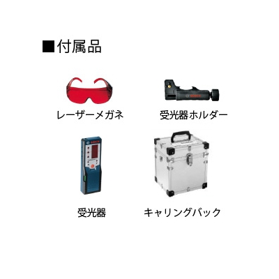 BOSCH レーザー墨出し器 水平、垂直4ライン、鉛直、地墨 電子整準方式 受光器付  GLL5-40ELR 画像3