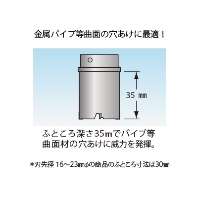 BOSCH 超硬パイプホールソーカッター 回転専用 刃先径φ33mm 《ポリクリックシステム》  PPH-033C 画像3