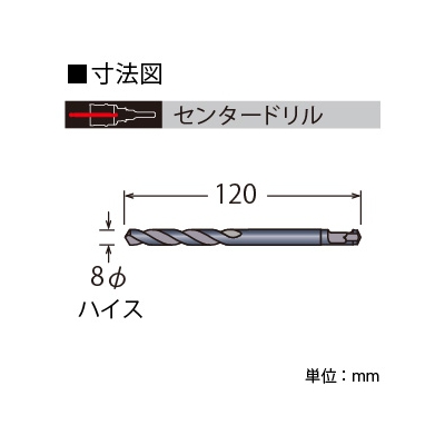 BOSCH センタードリルNo.15 刃径φ8mm コバルトハイス 《ポリクリックシステム》  PCD15 画像2