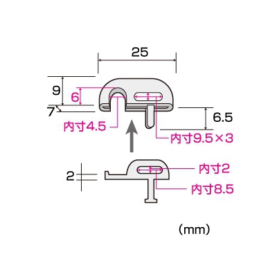 サンワサプライ 【eセキュリティ用パーツ】 取付部品 (SL-21部品)  SLE-7P 画像3