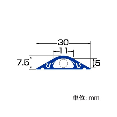 サンワサプライ ケーブルカバー ハードタイプ 幅30mm 長さ1m グレー  CA-R30GY 画像4