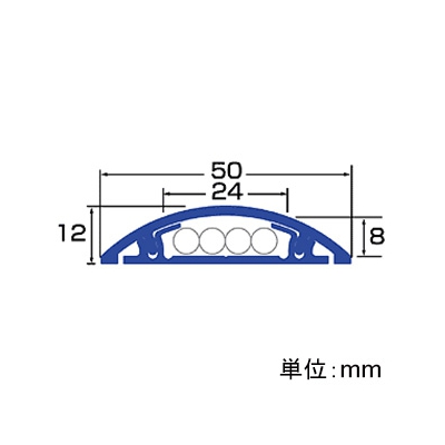 サンワサプライ ケーブルカバー 幅50mm 木目模様  CA-R50M 画像2