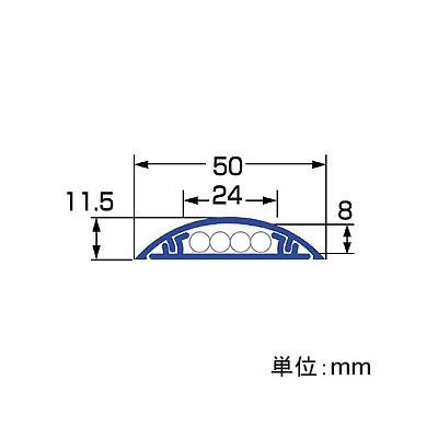 サンワサプライ ケーブルカバー(アルミ) 幅50mm  CA-A50 画像2