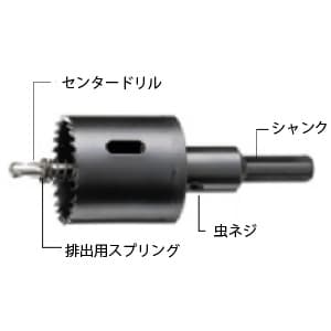 ハウスビーエム バイメタルホルソーセット 回転用 刃先径φ50mm 排出用スプリング付  BMH-50 画像3