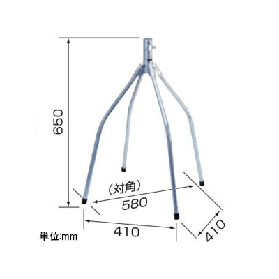 日本アンテナ 簡単取付屋根馬 長脚型 適合マスト径φ32mm以下  NAT-2Z 画像2