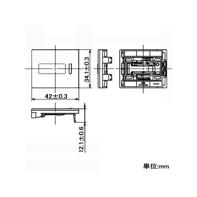 パナソニック 埋込スイッチ用ハンドル 表示付 ネーム付 ダブル マットベージュ  WTA3032F 画像2