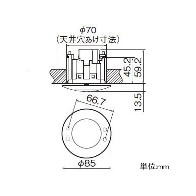 パナソニック かってにスイッチ 熱線センサ付自動スイッチ 天井取付 親器 明るさセンサ付 多箇所検知形 セード付 ホワイト  WTA24111 画像2