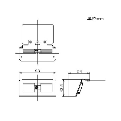 パナソニック フロアコンスクエアL 器具ブロック 電話・情報用 電線管工事用 ねじ止め固定タイプ ブランク2コ口用取付枠付  DUB1402 画像2