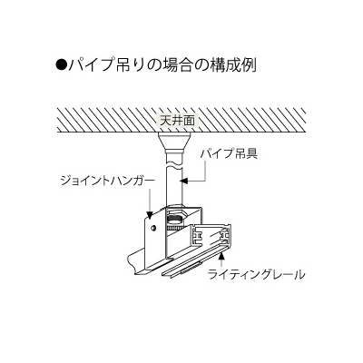 東芝 パイプ吊具 Ⅵ形 長さ50cm 白  NDR0313 画像2