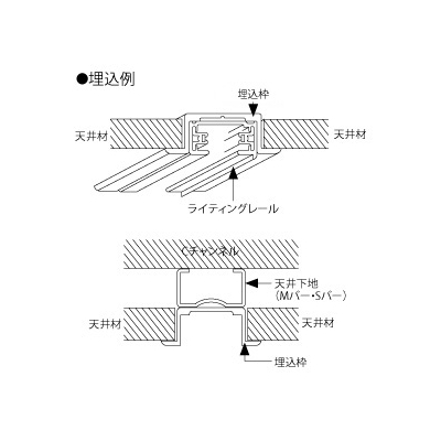 東芝 埋込枠 Ⅵ形 長さ3m 黒  NDR0260K 画像2