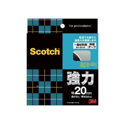 スリーエムジャパン 《スコッチ》 強力両面テープ 一般材料用 20mm×10m グレー PKH-20