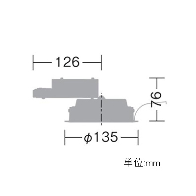 DAIKO ダウンライト モジュールタイプ 拡散パネル付 白熱灯100W相当 調光タイプ 埋込穴φ125mm 配光角60°白色タイプ ホワイト  LZD-91499NW 画像2