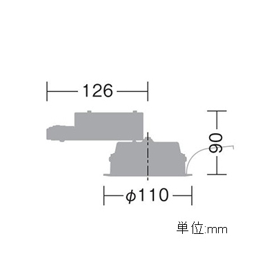 DAIKO ダウンライト モジュールタイプ 拡散パネル付 白熱灯100W相当 調光タイプ 埋込穴φ100mm 配光角60°白色タイプ ホワイト  LZD-91498NW 画像2