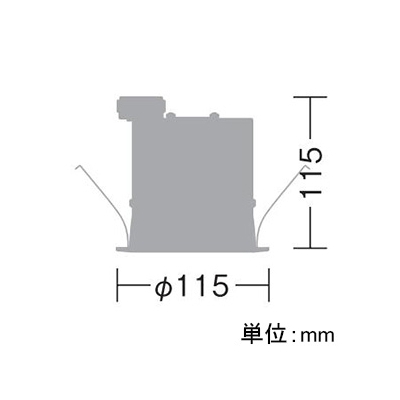 DAIKO ダウンライト φ70ダイクロハロゲン 150W形100W相当 埋込穴φ100mm ランプ別売 LED交換可能 ホワイト  LZD-91306XW 画像2