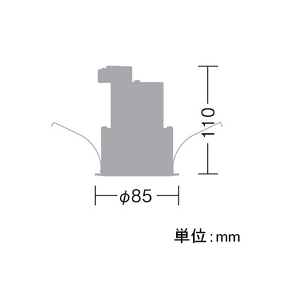 DAIKO ダウンライト φ50ダイクロハロゲン 50W形40W相当 埋込穴φ75mm ランプ別売 LED交換可能 ホワイト  LZD-90338XW 画像2