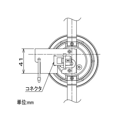 DAIKO ベースダウンライト 軒下用 LZ0.5タイプ 電源別売 配光角50° 埋込穴φ75 防滴形 白熱灯100W相当 温白色 黒  LZW-60786AB 画像2