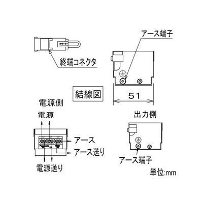 DAIKO 非調光用電源(3～4灯) AC100～242兼用 終端コネクター付  LZA-92659 画像3