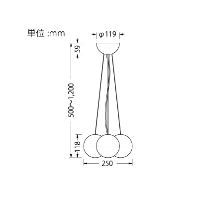 山田照明 LEDランプ交換型ペンダントライト 非調光 白熱180W相当 電球色 GX53口金 ランプ付  PD-2639-L 画像3