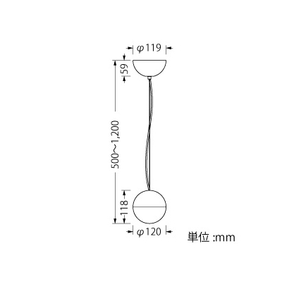 山田照明 LEDランプ交換型ペンダントライト 非調光 白熱60W相当 電球色 GX53口金 ランプ・コード調節引掛シーリング付  PD-2638-L 画像3