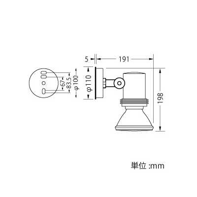 山田照明 LEDランプ交換型スポットライト ランプ別売 防雨型 ビーム球150W相当 E26口金 ダークシルバー  AN-2959 画像2