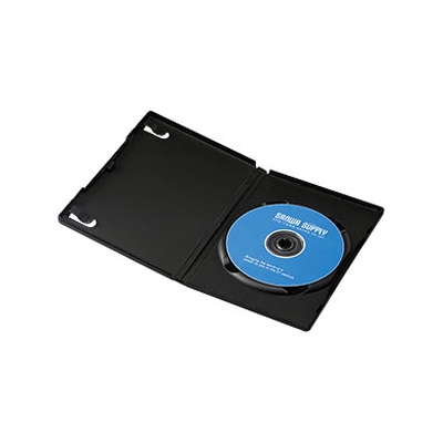 サンワサプライ DVDトールケース 1枚収納 スタンダードサイズ インデックスカード付 ブラック 3枚セット DVD-TN1-03BK