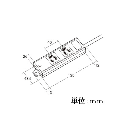 サンワサプライ 工事物件雷ガードタップ 3P・2個口・3m 抜け止めタイプ マグネット付  TAP-K2SP-3 画像2