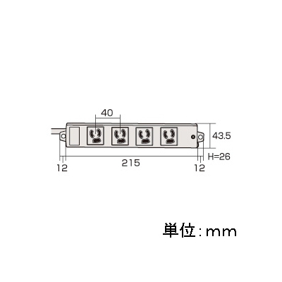 サンワサプライ 工事物件タップ バックアップ用電源 3P・4個口・3m 抜け止め機能 マグネット付 差込口:グリーン  TAP-K4-3G 画像2