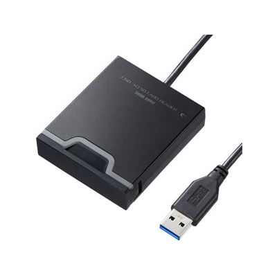 サンワサプライ USB3.0カードリーダー SDカード用 ゴムカバー付 1スロット 35メディア対応 ADR-3SDUBK