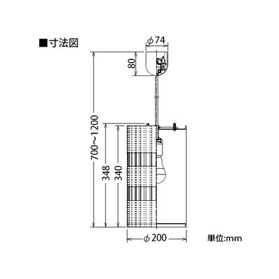 DAIKO LED和風ペンダントライト 電球色 非調光タイプ E26口金 白熱灯100Wタイプ 引掛シーリング取付式  DPN-39780Y 画像2