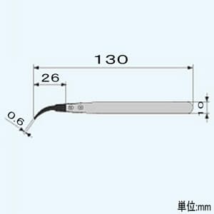 エンジニア ESDピンセット 先細曲りタイプ 先端0.6mm 全長130mm  PTZ-43 画像3