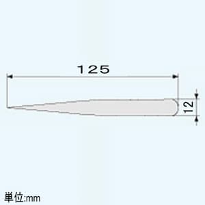 エンジニア ピンセット MM型 先細タイプ 非磁性タイプ 全長125mm  PT-03 画像3