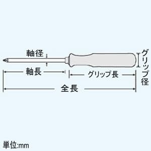 エンジニア 差替ドライバー 2WAYビットタイプ 先端(+)#1・(-)4.5 全長195mm  DK-52 画像3