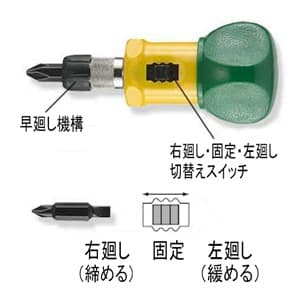 エンジニア ラチェットスタビー 着磁タイプ コンパクト型 全長95mm 2本組 早廻し機構付  DR-03 画像2