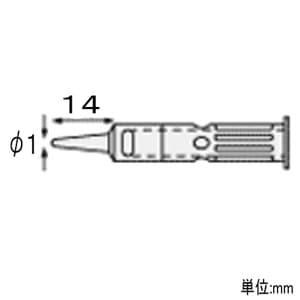 エンジニア 半田コテチップ SKM-40用 先端幅φ1mm 金属触媒内蔵  SK-42 画像2