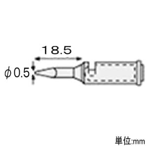 エンジニア 半田コテチップ SK-70シリーズ用 先端幅φ0.5mm  SK-77 画像2