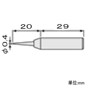 エンジニア 半田コテチップ SK-30シリーズ用 先端幅φ0.4mm  ST-14 画像2