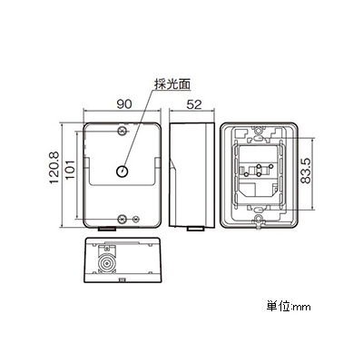 パナソニック 定刻消灯タイマ付EEスイッチ 看板スイッチ 露出・埋込両用 AC100V 15A  EE6315 画像2