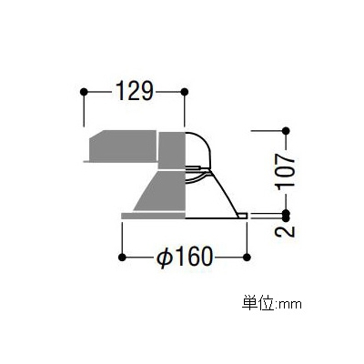 コイズミ照明 LEDベースダウンライト 防雨型 1000lmクラス 白熱球100W相当 温白色 埋込穴φ150mm 照度角35° ファインホワイト  AD43347L 画像2