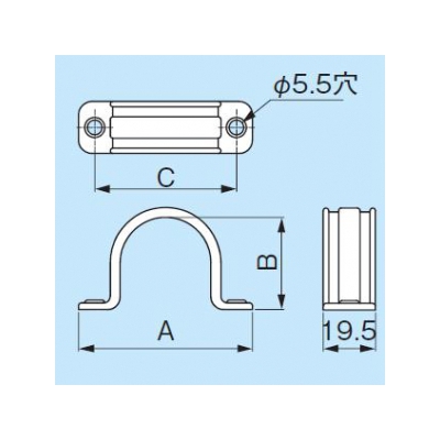 因幡電工 両サドル(VE管および保温材付ドレンパイプ用サドル) 適合サイズNDD-25  VES-36-I 画像3