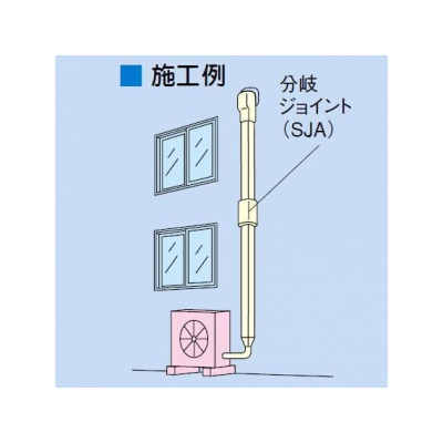 因幡電工 スリムダクトSD 分岐ジョイント 壁面取り出し用 ブラウン  SJA-100-B 画像4