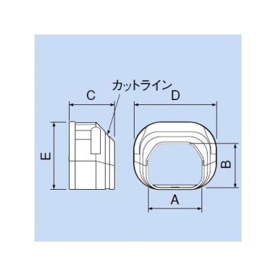 因幡電工 スリムダクトSD 端末カバー 機器接続部用 77タイプ グレー  SE-77-G 画像3