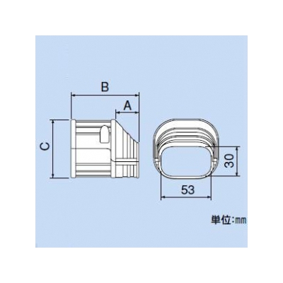 因幡電工 スリムダクトSD 端末カバー 機器接続部用 100タイプ アイボリー  SEN-100-I 画像3