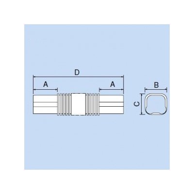 因幡電工 スリムダクトSD フリーコーナー 自在継手 ブラウン  SF-140-800-B 画像3