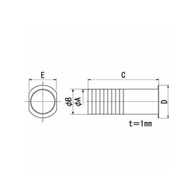 因幡電工 ツバ付貫通スリーブ 適用コアドリル径70mm アイボリー  FPW-65 画像2