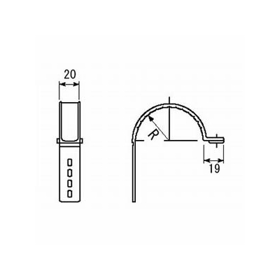 因幡電工 片サドル(空調冷媒配管用) 有効内径φ39～φ45  KS-20-I 画像3