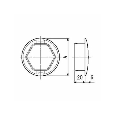 因幡電工 ウォールキャップ穴ぶた  WM-60-I 画像2