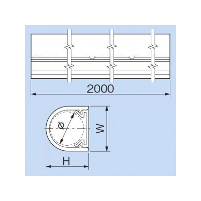 因幡電工 【在庫限り生産完了】給水・給湯用配管化粧カバー(屋内用) 《リフォームダクトJD》 JDダクト  JD-25S 画像2