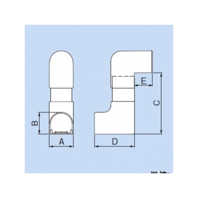 因幡電工 給水・給湯用配管化粧カバー(屋内用) 《リフォームダクトJD》 立面スライドコーナー  JCS-13 画像3